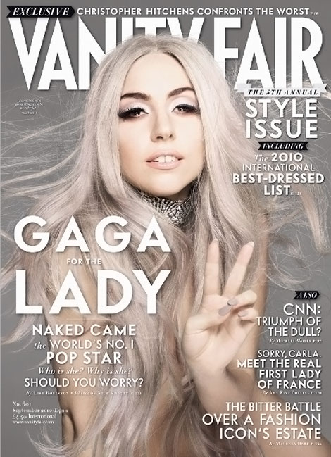 Lady Gaga poses nude for Vanity Fair's “Style Issue”, accessorising with a 
