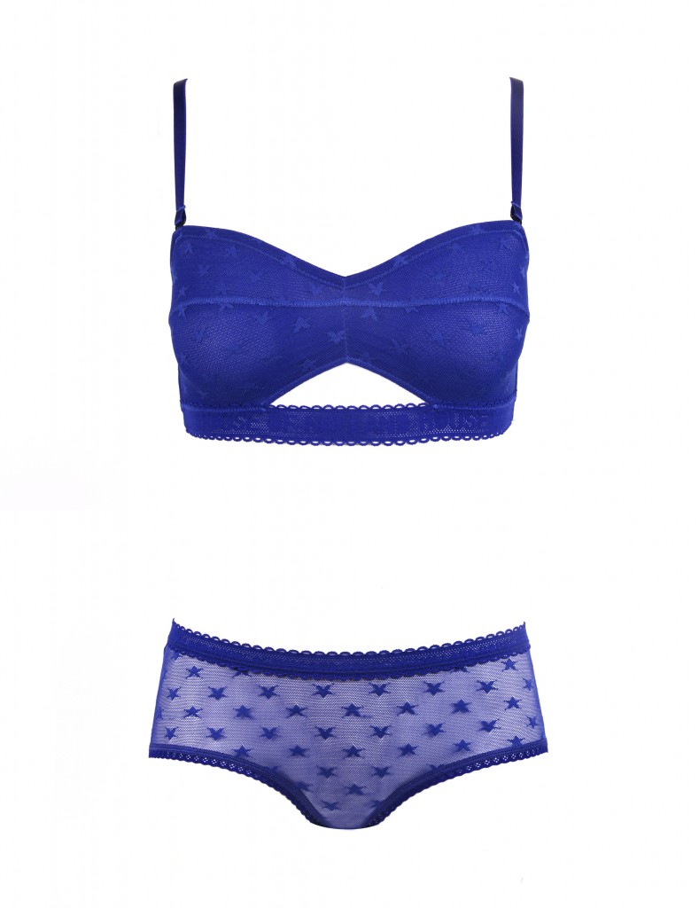 House of Holland blue bralette and brief