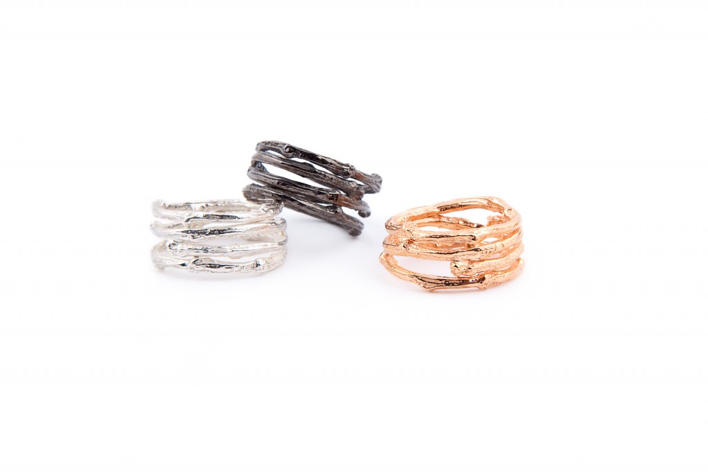 I Love a Lassie - Birds Nest collection - Wide Twig Rings