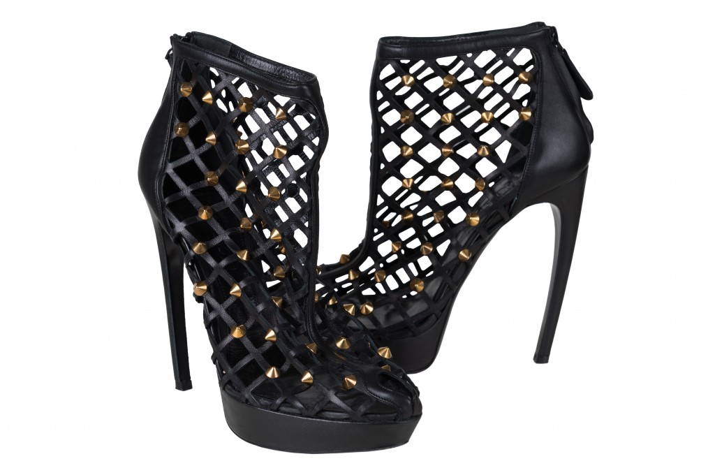 Alexander McQueen - Black Studded Caged Ankle Boot £180
