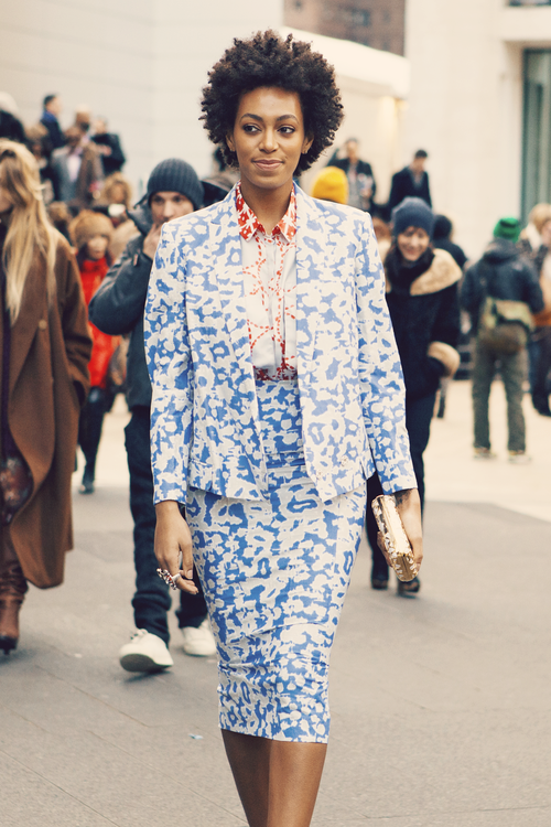 SOLANGE BLUE WHITE SUIT