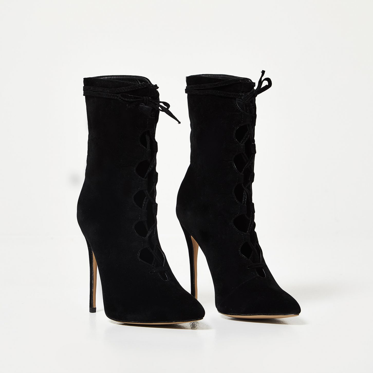 EGO BLACK LACE UP BOOTS