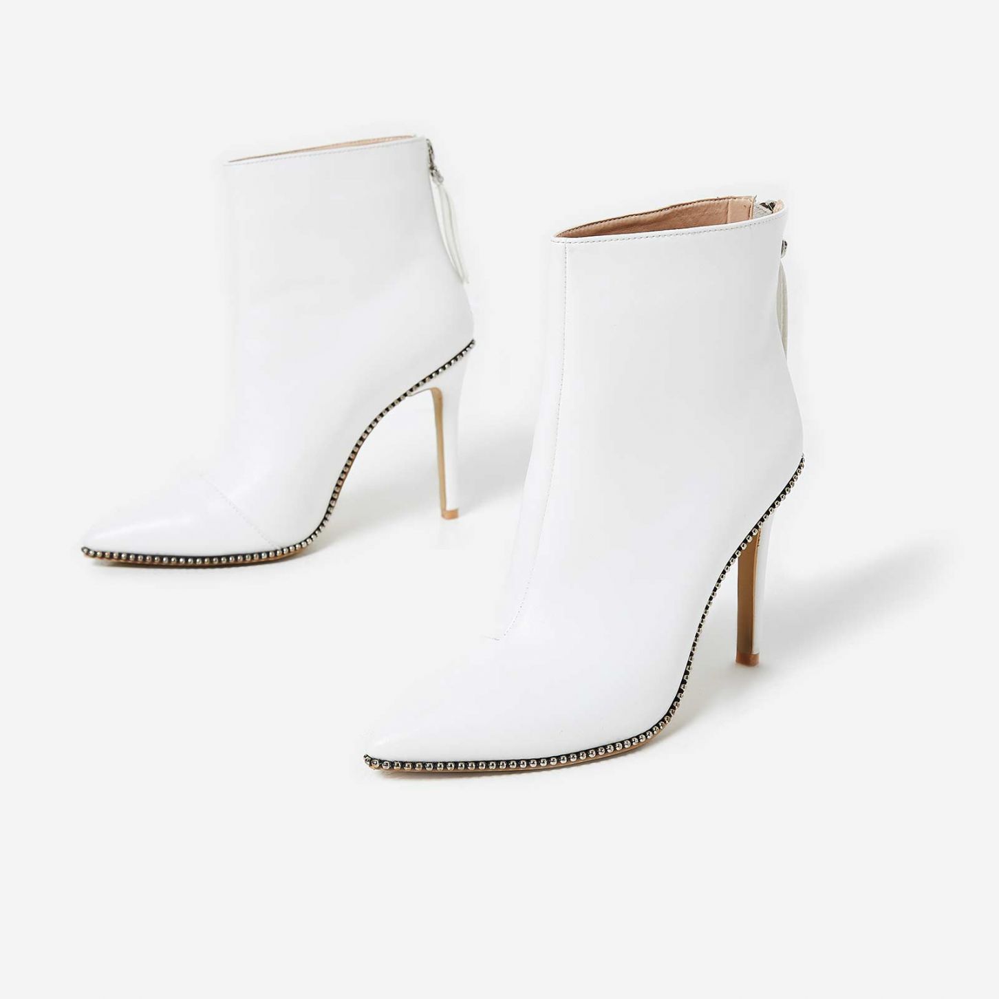 EGO WHITE ANKLE BOOTS